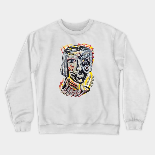 face Crewneck Sweatshirt by Angel Rivas